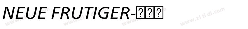 NEUE FRUTIGER字体转换